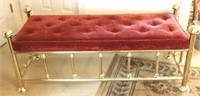 Brass bed bench