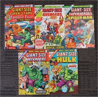 5 MARVEL COMICS GIANT-SIZE SUPER HEROS ALL NO.1