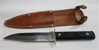 IMPERIAL FIXED BLADE KNIFE WITH LEATHER SHEATH