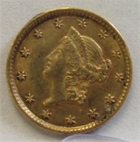 1854 TYPE 1 LIBERTY HEAD GOLD DOLLAR