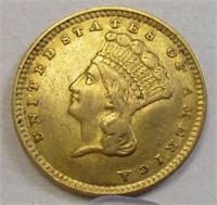 1856 TYPE 3 INDIAN PRINCESS HEAD GOLD DOLLAR