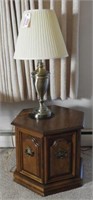 Brushed nickel finish table lamp 28” and single