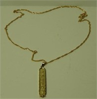 14kt gold necklace with heavy 14kt gold “Douglas"