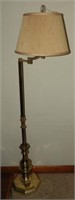 Adjustable brass floor lamp with swing top 55"