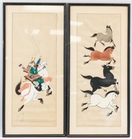 3pc Japanese Watercolor with Frame