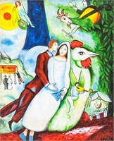 Russian-French Oil on Canvas Signed Marc Chagall