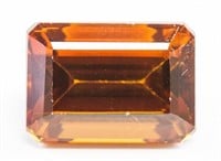 9.60ct Emerald Cut Orange Natural Garnet GGL