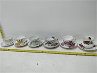6 cup/saucer sets - fine china