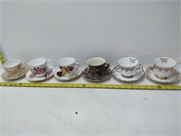 6 cup/saucer sets - fine bone china