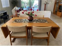 MCM Signed Gangso Teak/ Tile Dining Table & Chairs