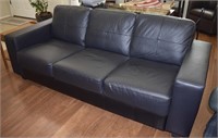 Ikea Skogaby - Black Leather Sofa