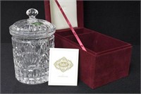 Godinger Crystal Biscuit Jar with Lid Original Box