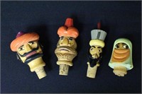 Hand Carved Wooden Bottle Stoppers / Pour Spout