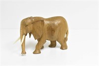 4 1/2" Hand Carved Elephant Figurine