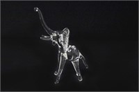 6 1/4" Clear Glass Elephant Figurine