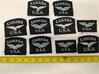 lot of military canada/usa patches