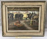 Eleanor de Ghize "Circus" Oil Painting