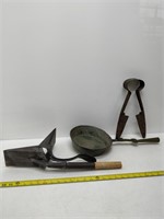 primitive items - shears, pan, etc.
