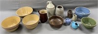 Country Decor Grouping: Stoneware, Mixing Bowls...