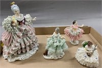 Dresden Porcelain German Lace Figurines