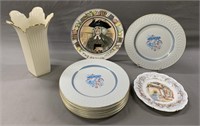 Porcelain Grouping: Lenox Vase, Plates