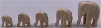 5 bone elephants, between 1/2"-1 1/4"