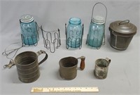 Mason Jars w Carriers & Country Kitchenware