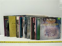 stack of record albums