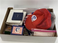 Box lot of souvenirs from statue of Liberty and 2