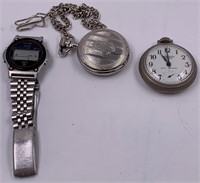 Wristwatch, Automatic Wesclox pocket watch bow is