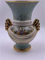 Beautiful antique hand painted pottery vase, with