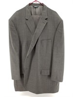 Two piece grey men's suit pants are a 52 waist