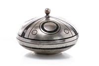 ART DECO MOROCCAN SILVER BOWL WITH LID, 602g
