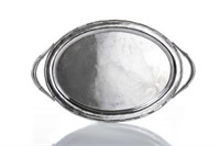 TANGO ACEVES MODERNIST SILVER TRAY, 2,065g
