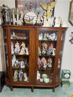 Mahogany Lighted Curio Cabinet