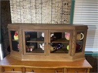 Antique Lighted Curio Cabinet Top