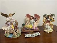 3 Decorative Angel Figurines