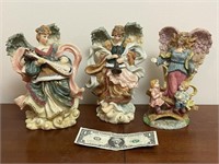 3 Decorative Angel Figurines
