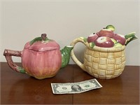 2 Apple Teapots