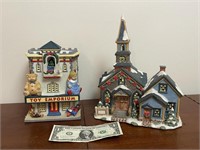 2 Christmas Village Figurines