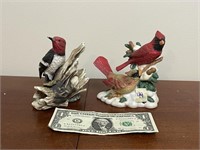Home Interiors Cardinal & Woodpecker Figurines