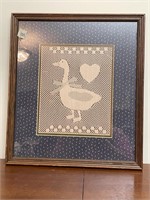Framed Handmade Goose Art