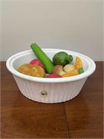 Bowl with Assorted Decorative Fruits & Vegetables