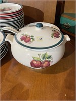 China Pearl Casuals Apple Tureen With Ladle