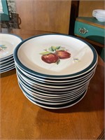 China Pearl Casuals Apple 16 Dinner Plates