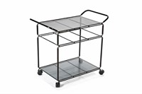 VINTAGE METAL THREE TIER BAR CART