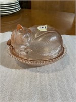 Vintage Cat Lidded Dish