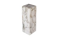 WHITE MARBLE PEDESTAL STAND