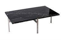 MARBLE TOP COFFEE TABLE ON CHROME BASE