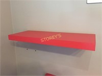3 Red Floating Shelves - 23 x 9
